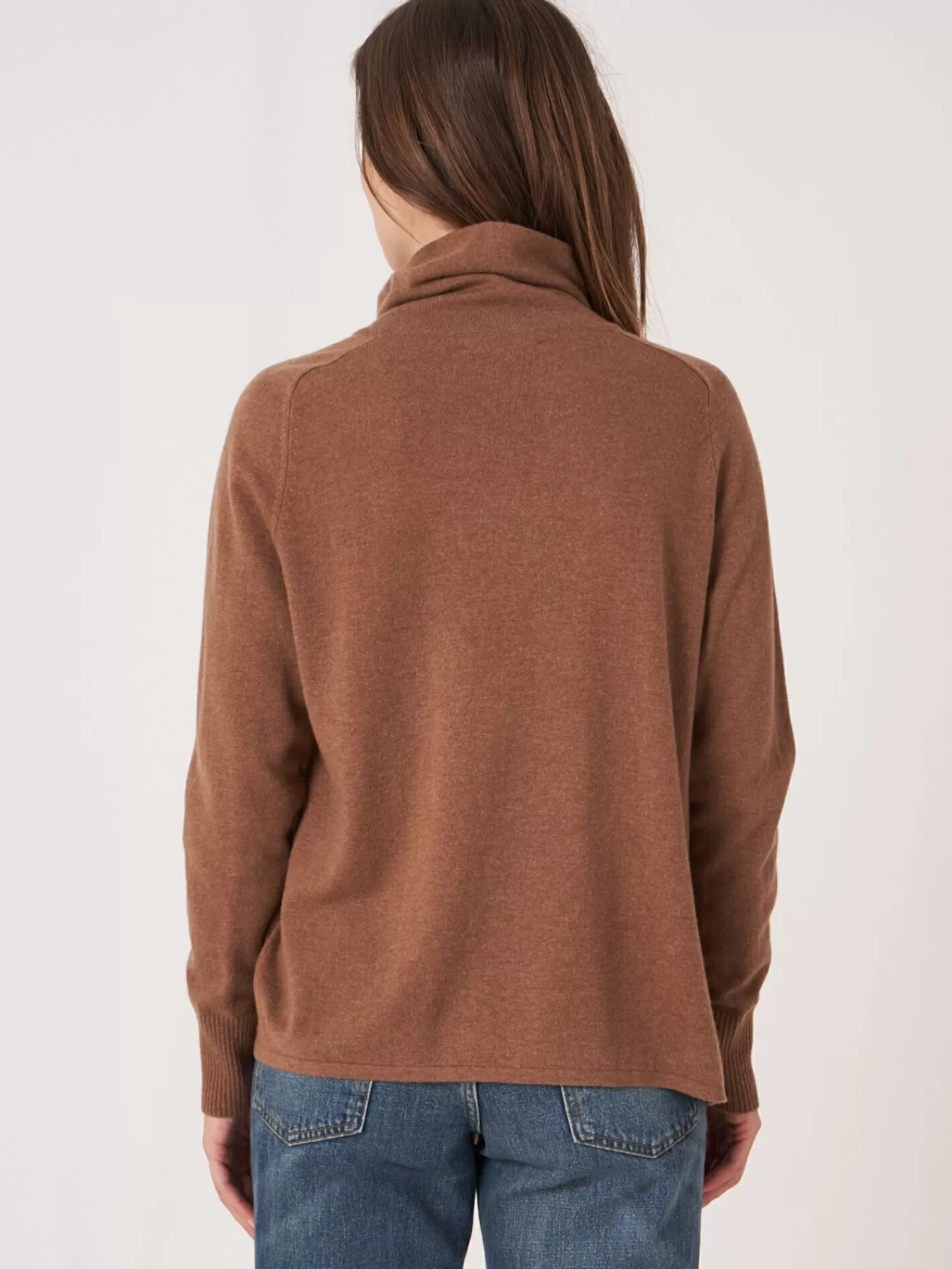 REPEAT cashmere Vesten*Asymmetrisch vest met franje van cashmere-mix Hazel