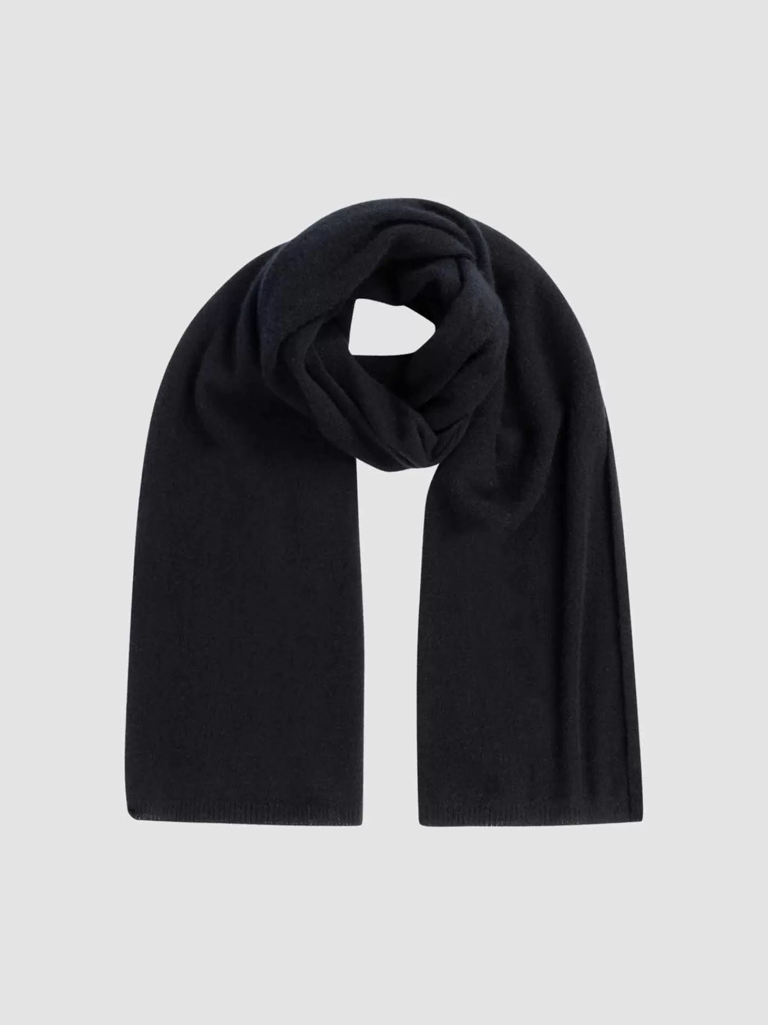 REPEAT cashmere Sjaals | Organic Cashmere*Fijngebreide organisch cashmere sjaal Black