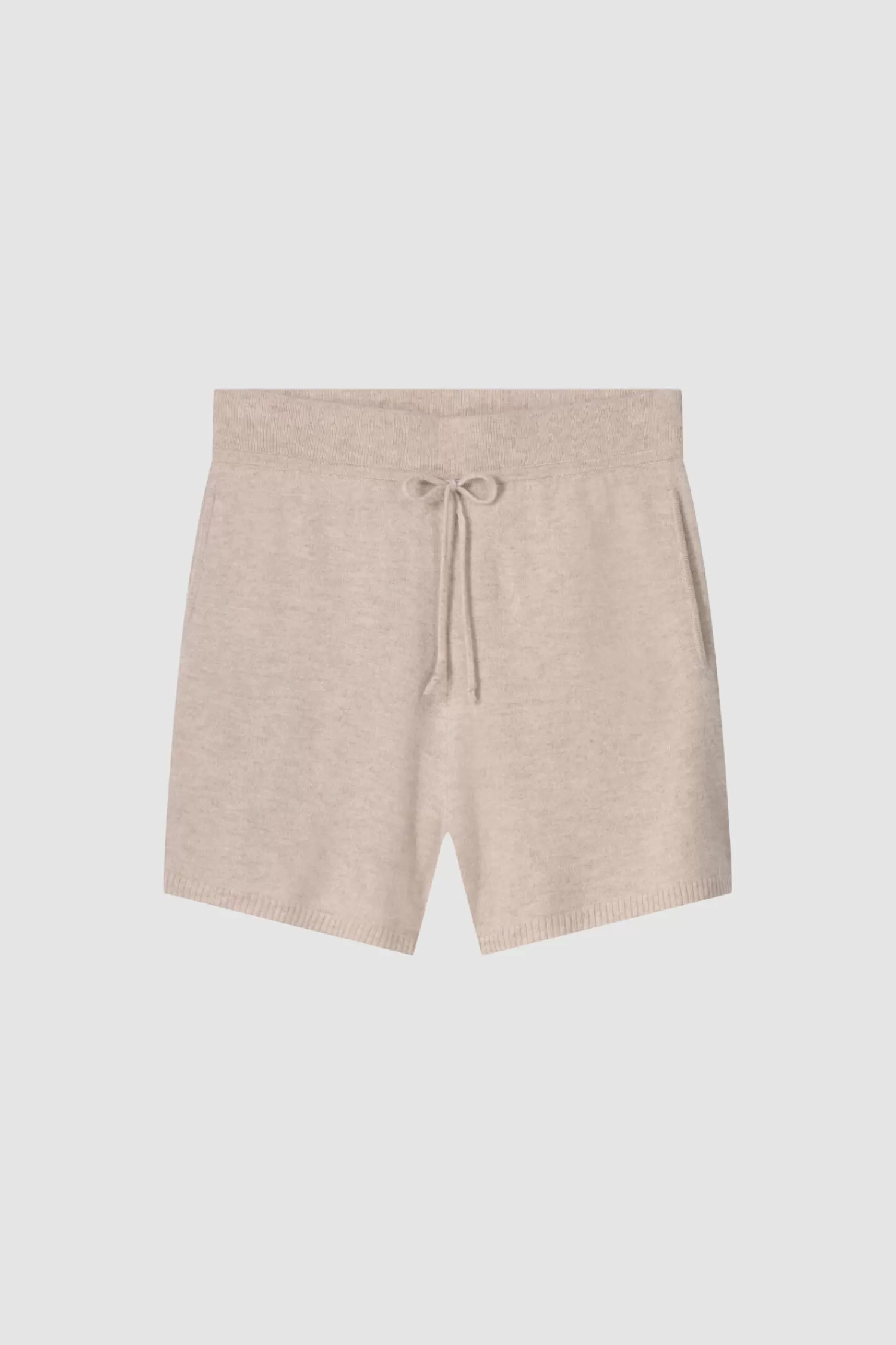 REPEAT cashmere Broeken*Gebreide cashmere short Beige