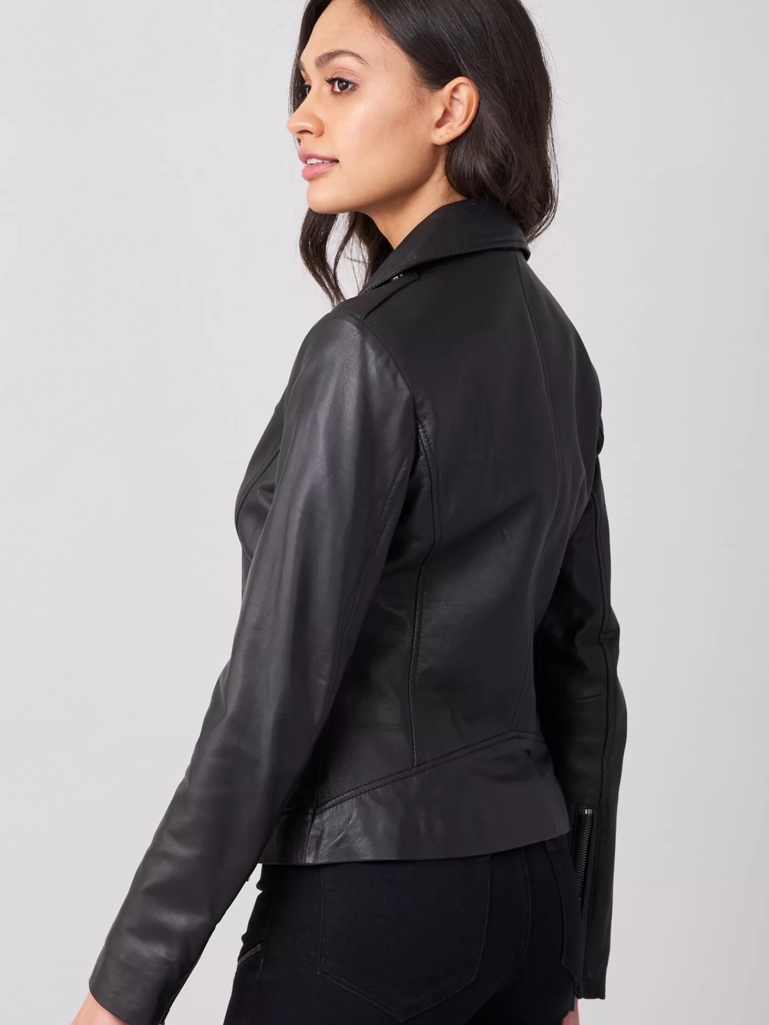 REPEAT cashmere Jassen & Blazers | Leer*Leren bikerjas Black