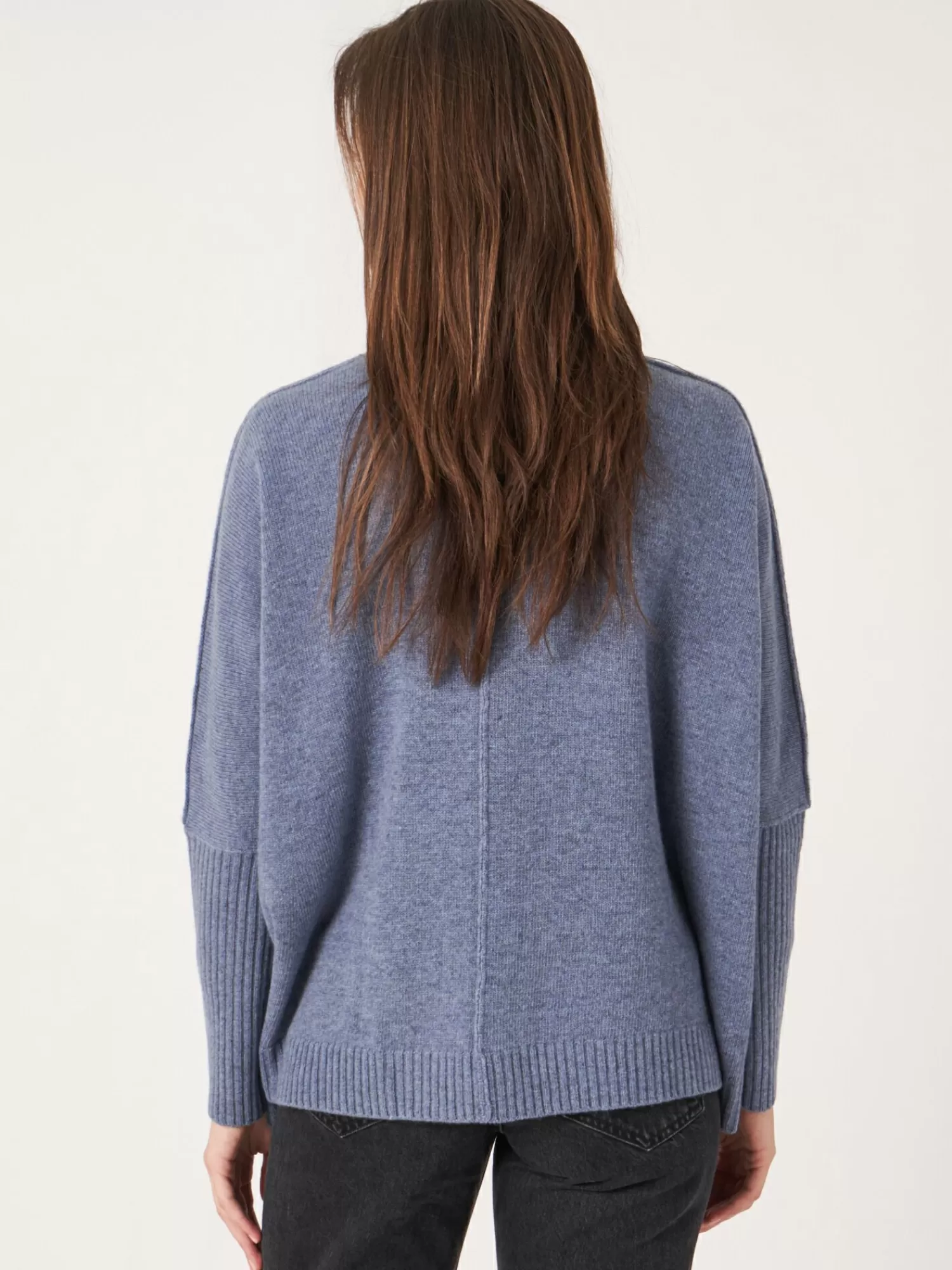 REPEAT cashmere Vesten*Loose fit vest met zakken IceMel