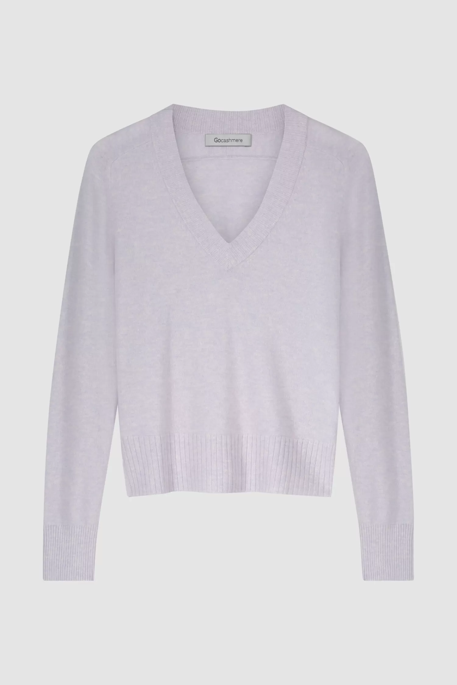 REPEAT cashmere Truien*Losse cashmere V-hals trui met geribde details Cloud9