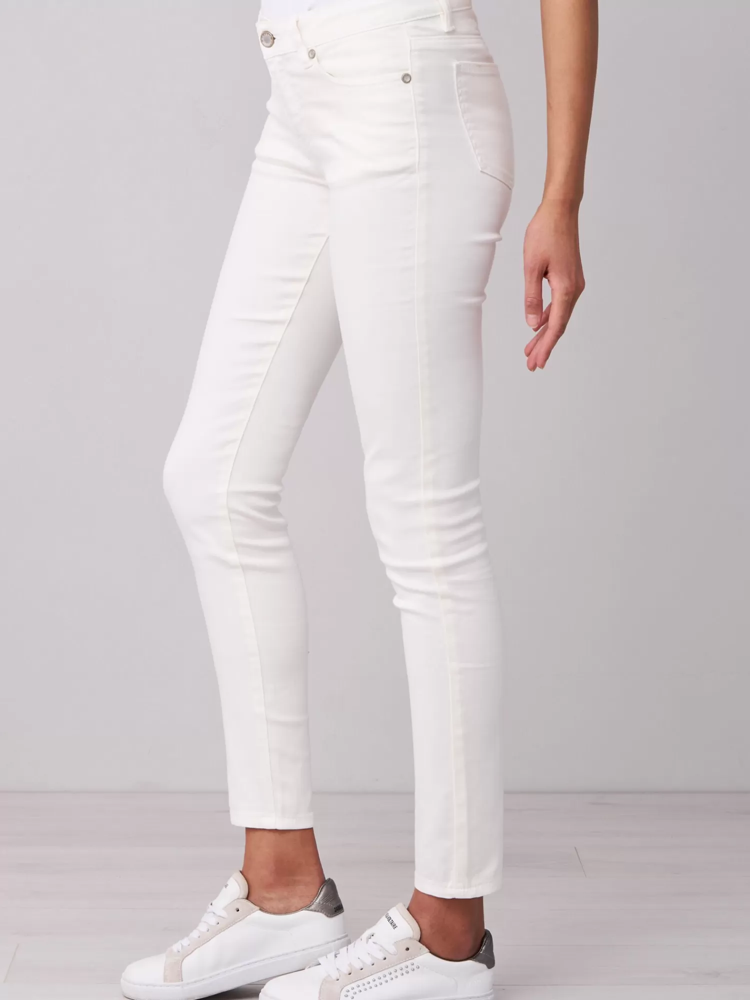 REPEAT cashmere Broeken*Skinny damesbroek Cream