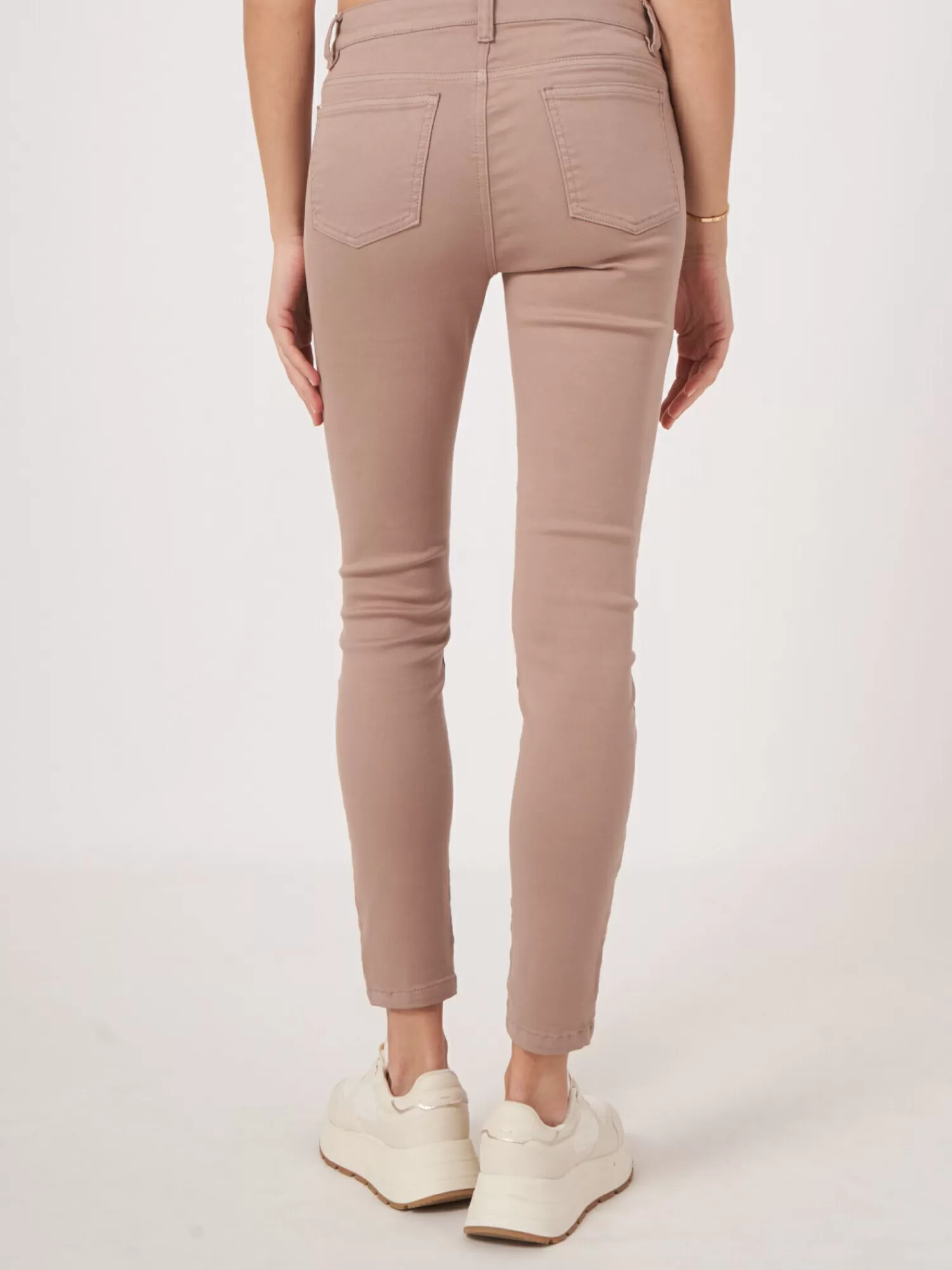 REPEAT cashmere Broeken*Skinny damesbroek Taupe