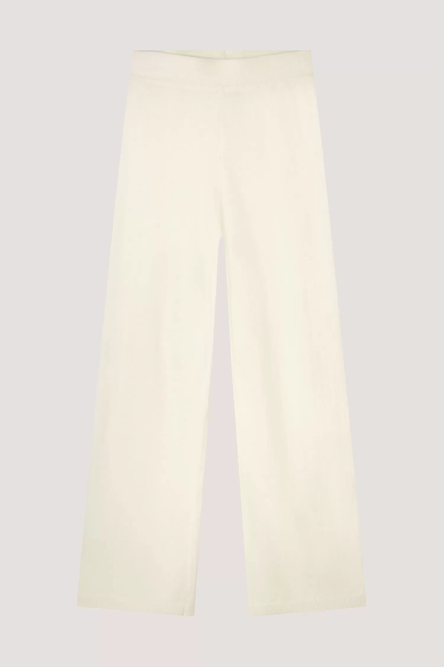 REPEAT cashmere Broeken*Wijde cashmere broek Cream